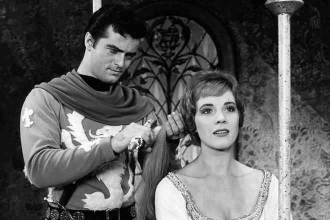 Robert Goulet and Julie Andrews in the musical Camelot