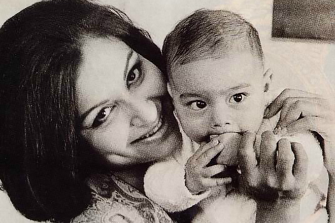 Saif Ali Khan with his mother