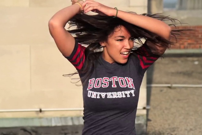 Alexandria Ocasio-Cortez dancing in college video 