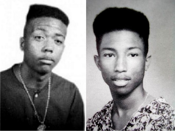 Pharrell Williams and Timbaland in youth