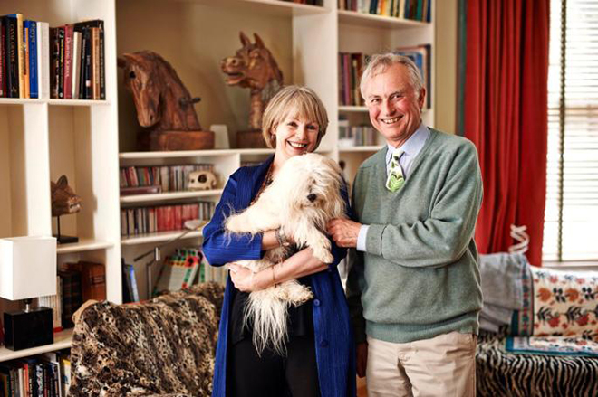 Richard Dawkins with his third wife, Lalla Ward