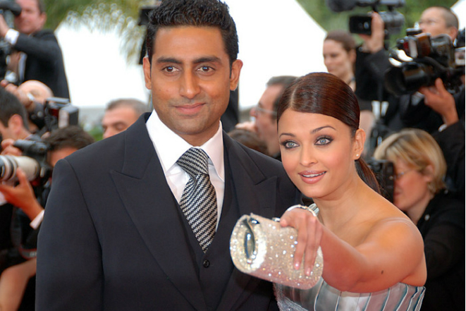 Abhishek Bachchan with his wife