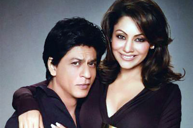 Shah Rukh Khan with his wife, Gauri
