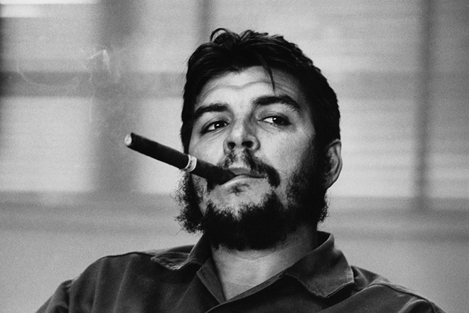 Che Guevara with a cigar