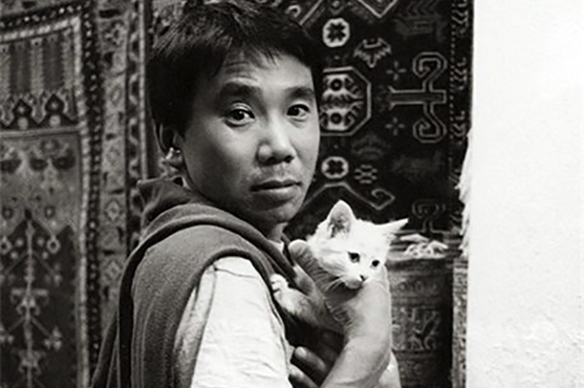 Haruki Murakami as a young man