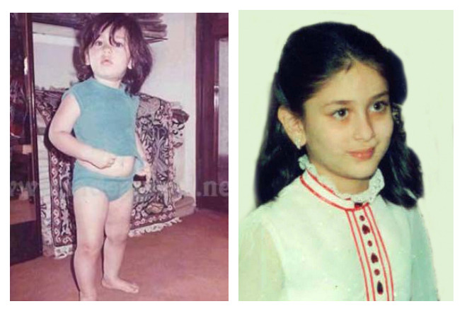 Kareena Kapoor in her childhood