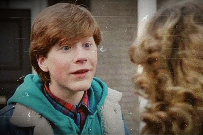 Young Anthony Rapp in the movie Adventures in Babysitting
