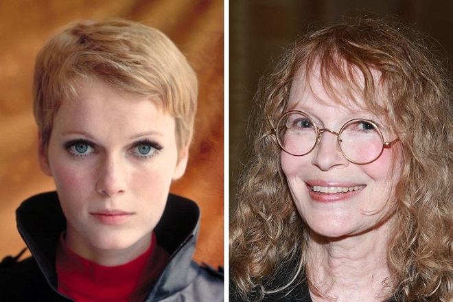 Mia Farrow then and now