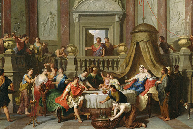 The Banquet of Cleopatra by Gerard Hoet, 1700