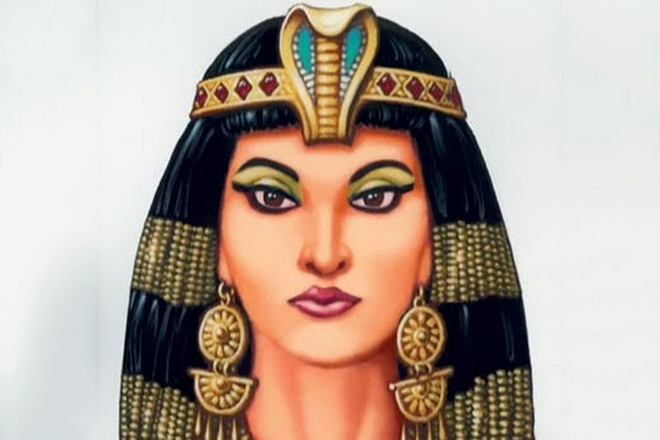 The portrait of the pharaoh Cleopatra