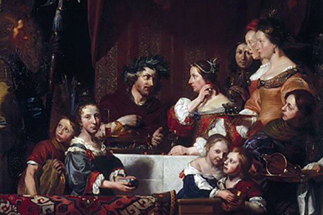 The Banquet of Antony and Cleopatra by Jan de Bray, 1669