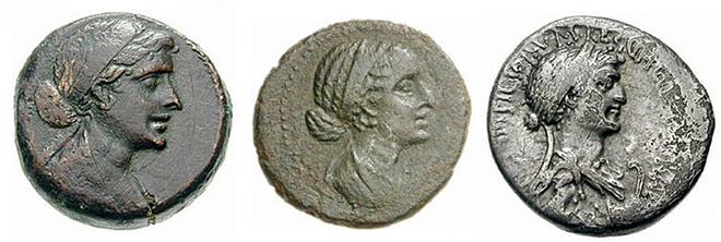 Cleopatra on coins