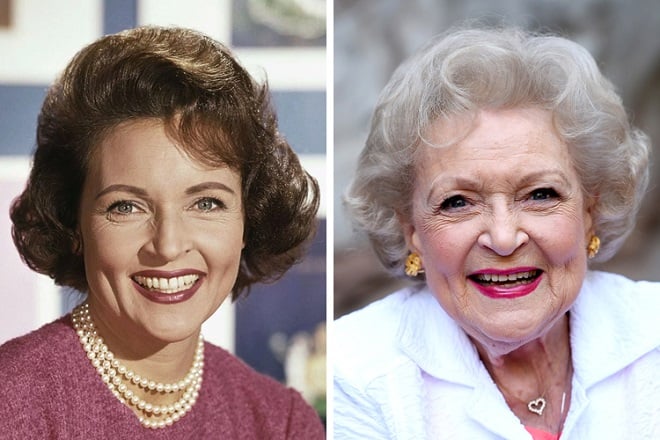 Betty White before and now