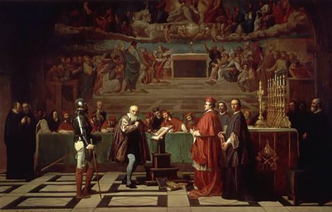 Galileo Galilei at the inquisition court