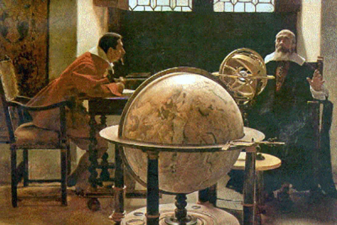 Galileo Galilei is teaching Viviani