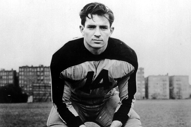 Football player Jack Kerouac