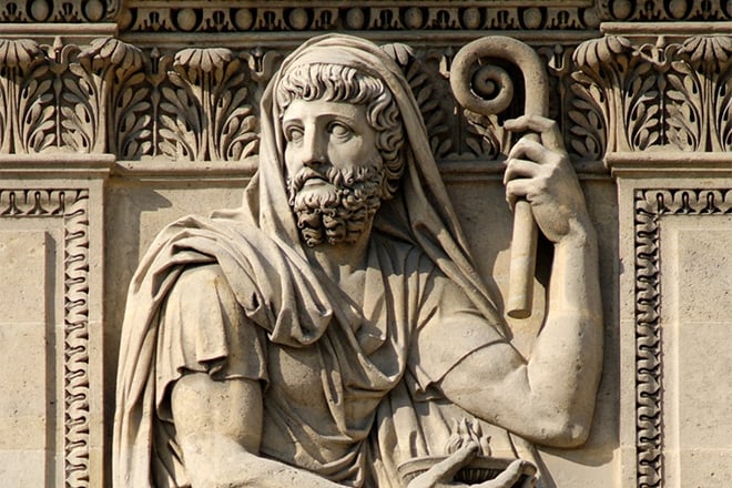 Herodotus. A bas-relief in Louvre, Paris