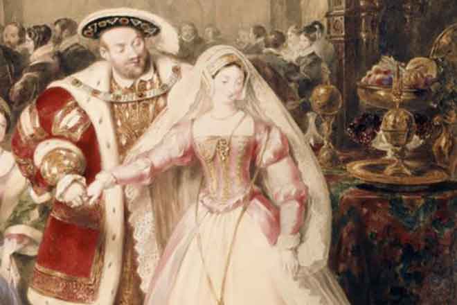 Anne Boleyn and Henry VIII at a ball