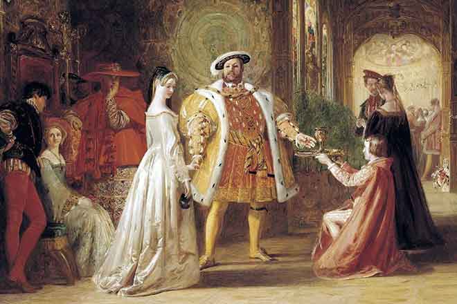 The first meeting of Anne Boleyn and Henry VIII