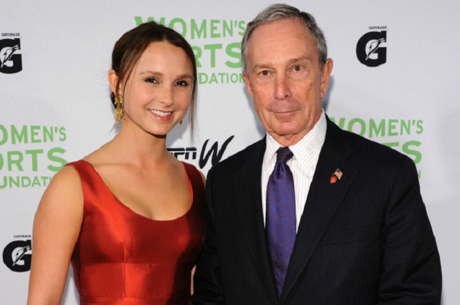 Michael Bloomberg and his daughter