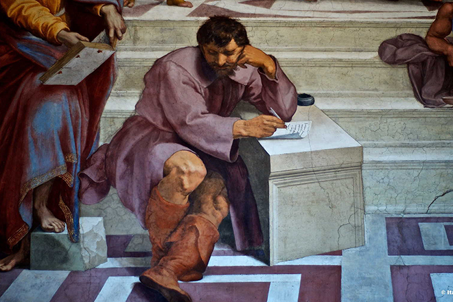 Heraclitus in Raphael’s fresco The School of Athens