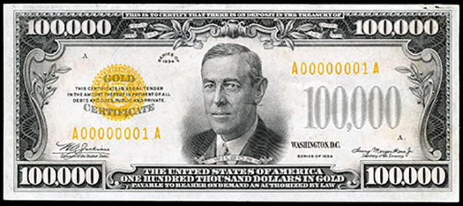 Woodrow Wilson on the bill