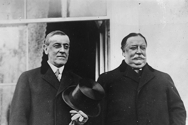 Woodrow Wilson and William Taft