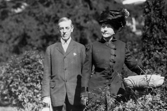 Woodrow Wilson with his first wife, Ellen