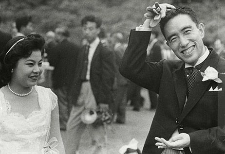 Yukio Mishima and his wife Yoko Sugiyama