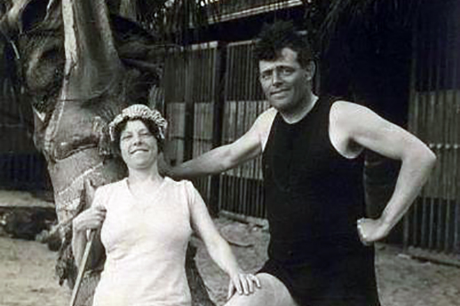 Jack London with his wife, Charmian