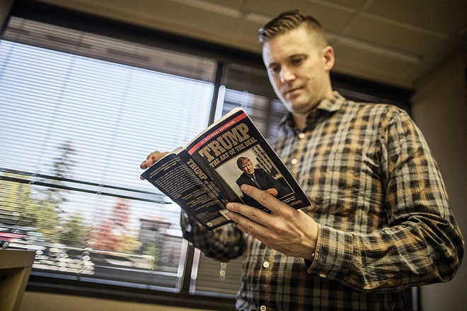 Richard Spencer with book