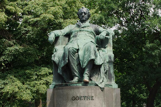 The monument to Johann Wolfgang von Goethe