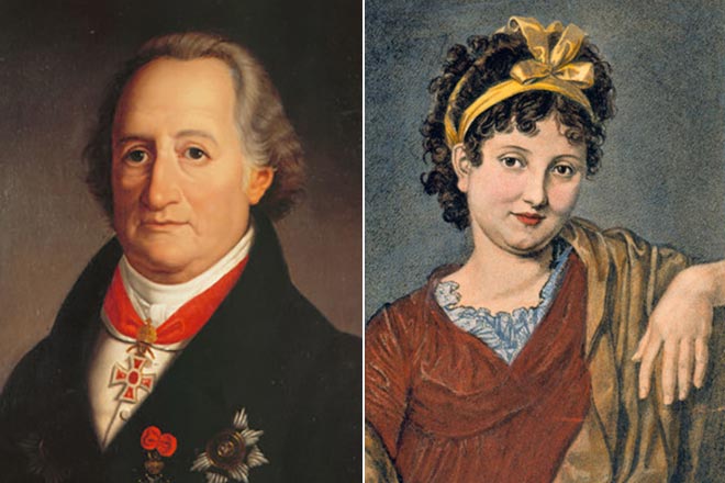 Johann Goethe with his wife, Christiane Vulpius