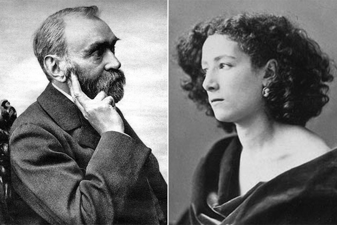 Alfred Nobel and Sarah Bernhardt
