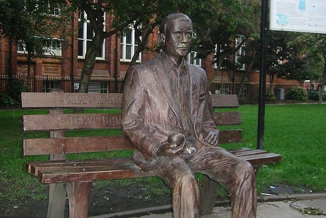 The monument to Alan Turing