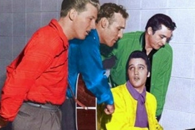 Jerry Lee Lewis (left) in Million Dollar Quartet