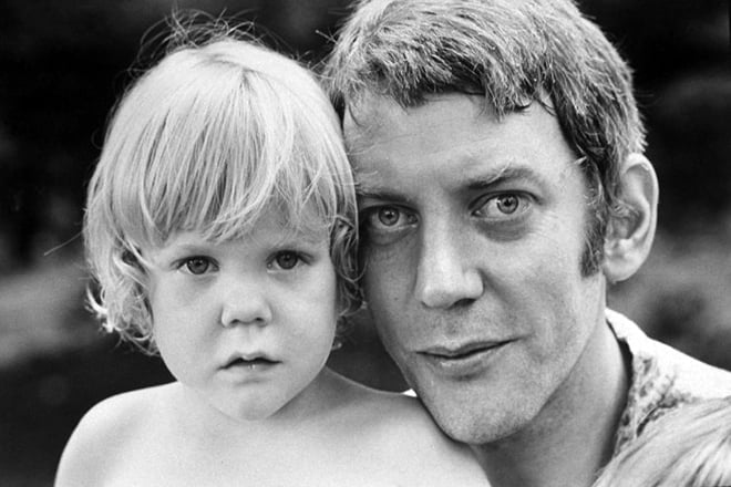 Donald Sutherland with his son Kiefer