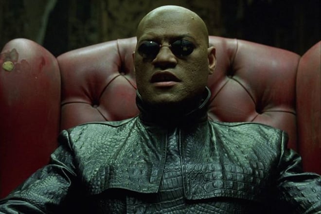 Laurence Fishburne in the movie The Matrix