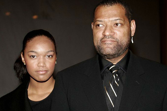 Laurence Fishburne and his daughter Montana
