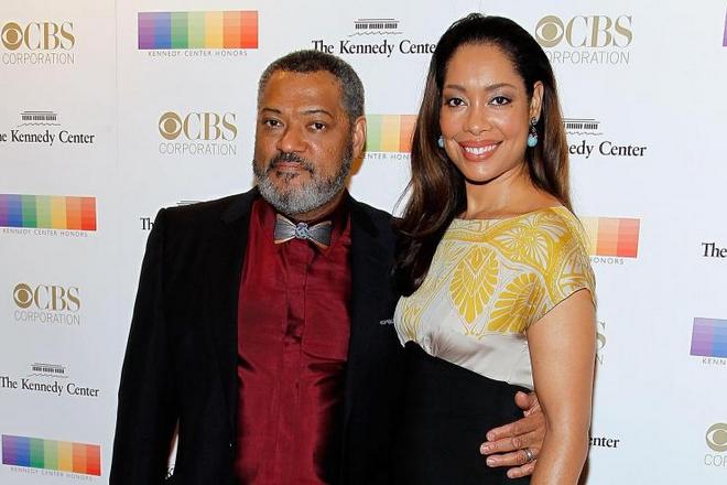 Gina Torres and Laurence Fishburne
