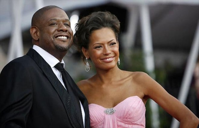 Forest Whitaker with his wife