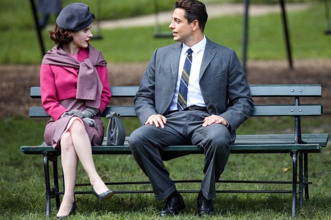 Rachel Brosnahan and Zachary Levi in the series The Marvelous Mrs. Maisel