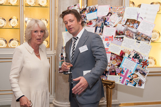 The Duchess of Cornwall and Jamie Oliver