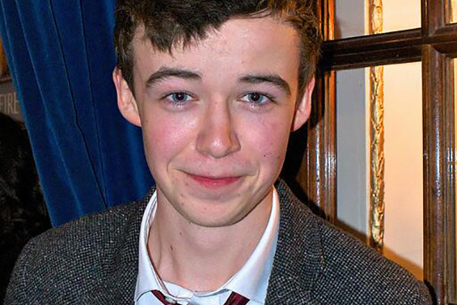 Alex Lawther in his youth