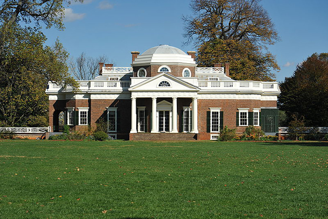 The plantation of Thomas Jefferson, Monticello