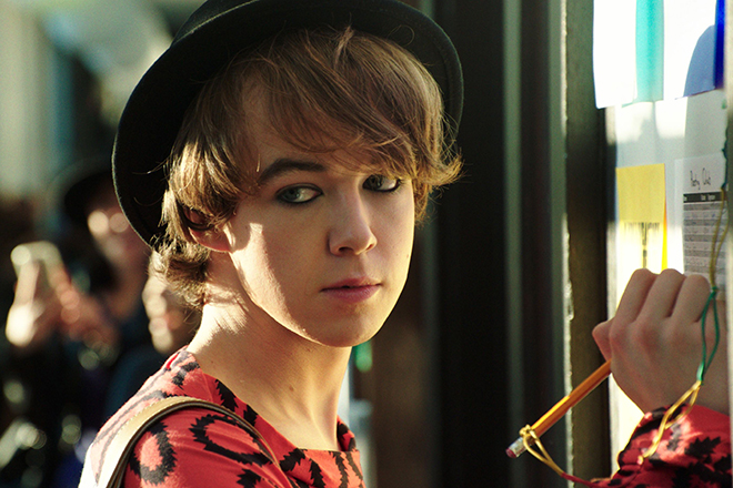 Alex Lawther in the film Freak Show