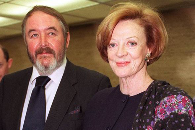 Maggie Smith with her husband Beverley Cross