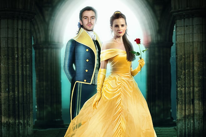 Emma Watson and Dan Stevens in the movie Beauty and the Beast