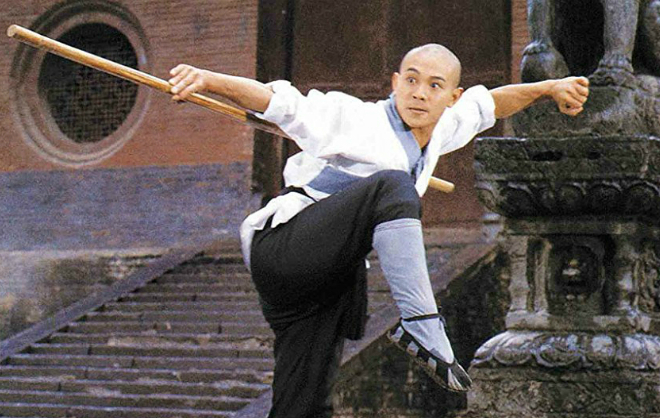 Jet Li in the movie The Shaolin Temple