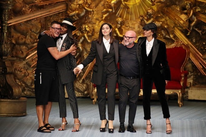 Domenico Dolce, Stefano Gabbana, Naomi Campbell, Monica Bellucci, and Marpessa Hennink, 2019
